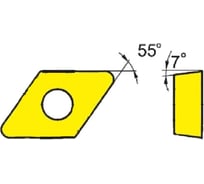 Токарная пластина ZCC-CT DCMT11T308-HR YBD152(10pcs) ZCC 41415