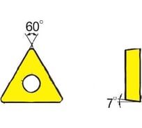 Токарная пластина ZCC-CT TCGX110204-LH YD101(10pcs) ZCC 41611