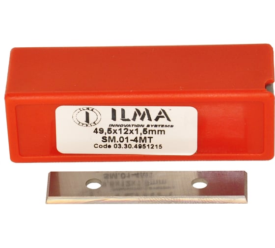 Нож сменный твердосплавный ILMA 49,5x12x1,5 поворотный HW Z=4 (упаковка 10шт) 03.30.4951215-10 1