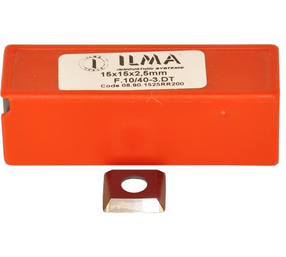 Нож сменный квадратный твердосплавный ILMA 15x15x2,5 стандарт 30º R200 HW (упаковка 10шт) 08.90.1525RR200-10 1