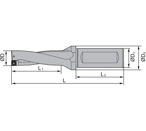 Корпус сверла ZCC-CT ZSD05-160-XP20-SP05-02