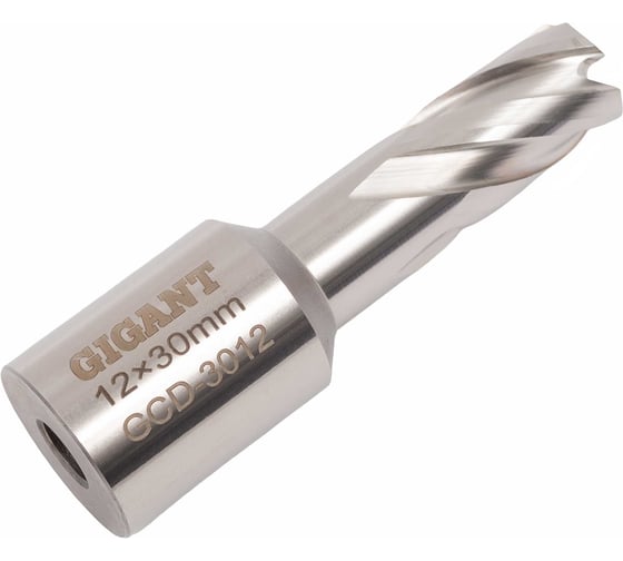Сверло корончатое, HSS, L=30 мм, d=12 мм Gigant GCD-3012
