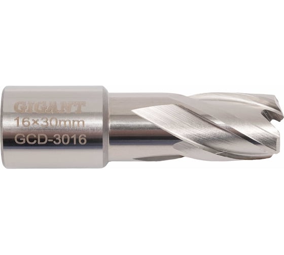 Сверло корончатое, HSS, L=30 мм, d=16 мм Gigant GCD-3016