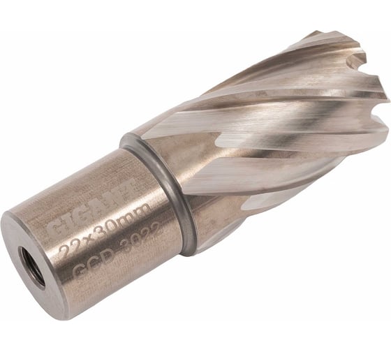Сверло корончатое, HSS, L=30 мм, d=22 мм Gigant GCD-3022
