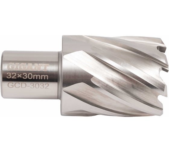 Сверло корончатое, HSS, L=30 мм, d=32 мм Gigant GCD-3032
