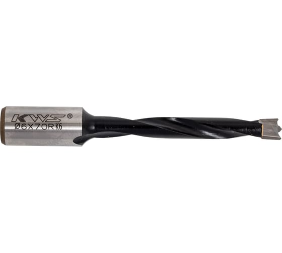 Сверло для глухих отверстий KWS HW 6х43х70 мм, Z=2, R K6 4040-01003-A0670R