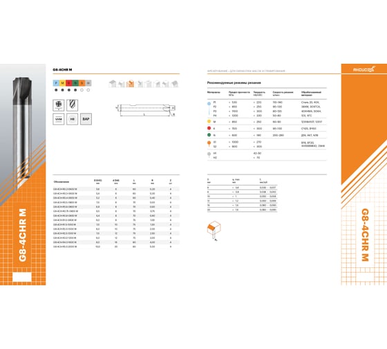 Фреза G8-4CH-R2.0-1000-M (6х10х75 мм) АКСИС 00001371152