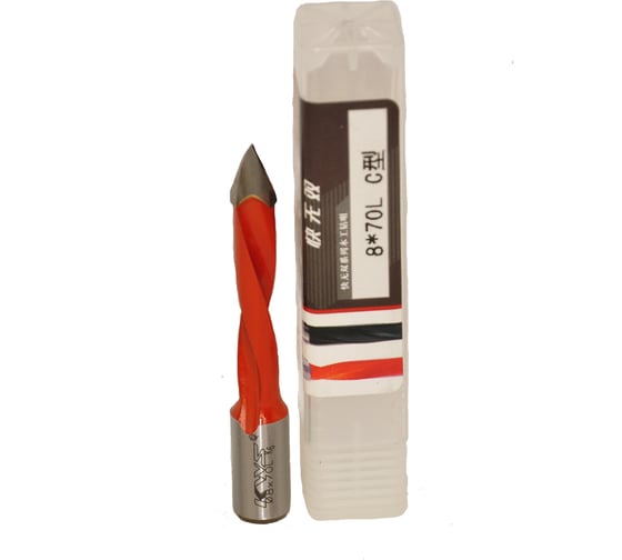 Сверло для сквозных отверстий KWS HW 8х43х70 Z=2 L K6 4040-01003-C0870L 1