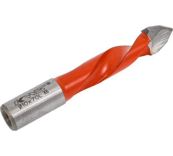Сверло для сквозных отверстий KWS HW 10х43х70 Z=2 L K6 4040-01003-C1070L