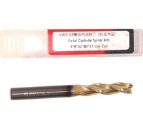 Фреза спиральная чистовая (стружка вверх) KWS 8х8х32х80 Z3 RH Golden Coating 4093-020ZZ-99996746