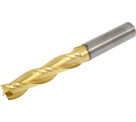 Фреза спиральная чистовая (стружка вверх) KWS 12х12х52х100 Z3 RH Golden Coating 4093-02000-99984363