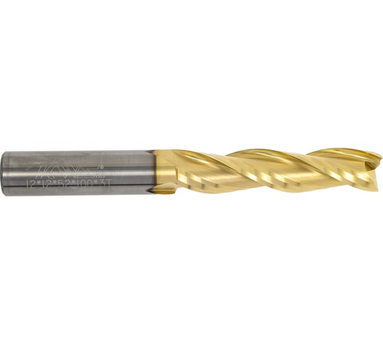 Фреза спиральная чистовая (стружка вверх) KWS 12х12х52х100 Z3 RH Golden Coating 4093-02000-99984363