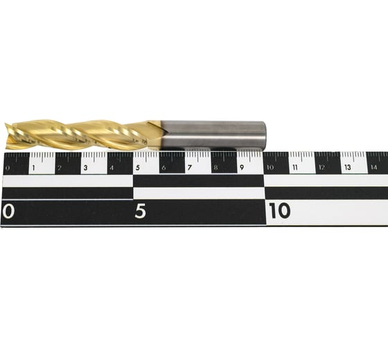 Фреза спиральная чистовая (стружка вверх) KWS 12х12х52х100 Z3 RH Golden Coating 4093-02000-99984363