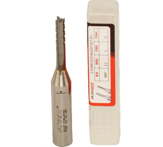 Фреза прямая KWS HW со стружколомом D=6mm, H=30, L=85, S=12, Z=3 4090-01000-254717 1