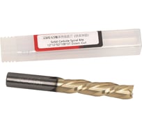Фреза спиральная чистовая KWS (стружка вниз) 12*12*52*100 Z3 RH Golden Coating RFK1C0012