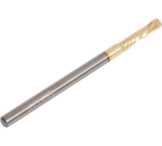 Фреза спиральная чистовая (стружка вниз) KWS 3х3х12х50 Z1 RH Golden Coating 4093-020ZZ-630814455