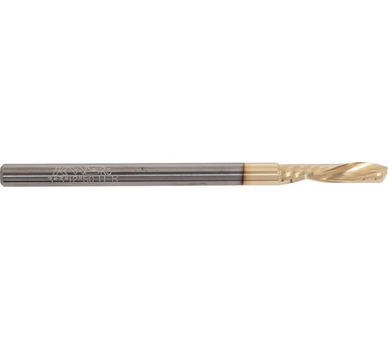 Фреза спиральная чистовая (стружка вниз) KWS 3х3х12х50 Z1 RH Golden Coating 4093-020ZZ-630814455