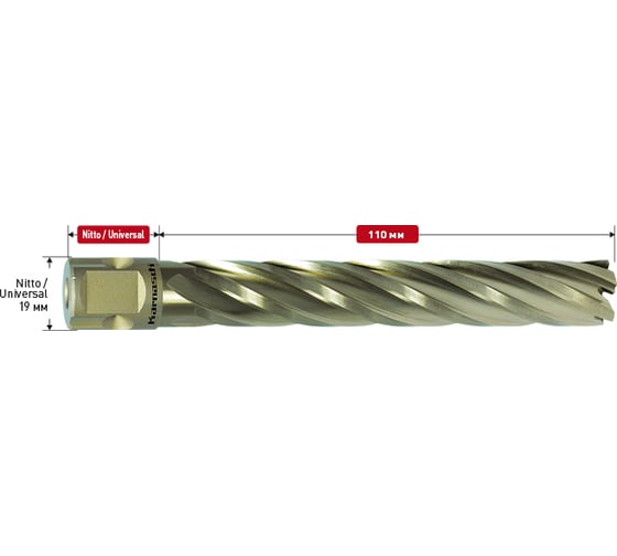 Сверло корончатое Karnasch 25x110 GOLD-LINE 20.1280N-25