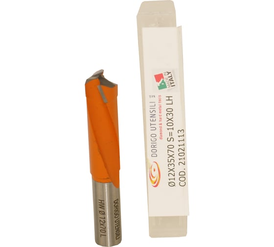 Сверло для глухих отверстий Dorigo HW Ø12x35x70 S=Ø10x30 Z=2 LH 21021113 1
