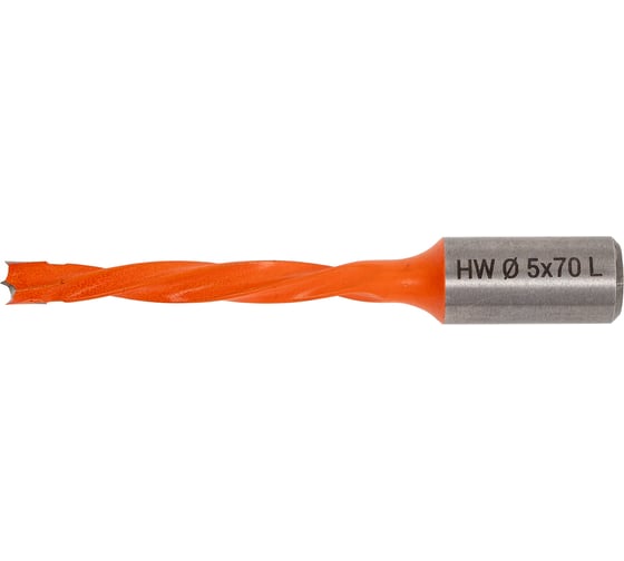 Сверло для глухих отверстий Dorigo HW Ø5x43x70 A.10x20 Z.2 LH 21050903