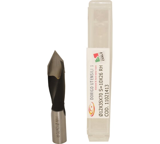 Сверло для сквозных отверстий Dorigo HW Ø12x35x70 S=Ø10x26 Z=2 RH 11021413 1