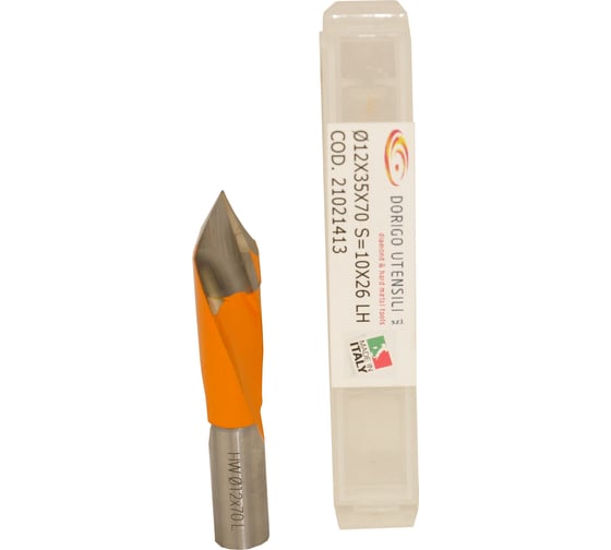 Сверло для сквозных отверстий Dorigo HW Ø12x35x70 S=Ø10x26 Z=2 LH 21021413 1