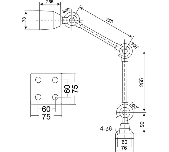 Светильник светодиодный станочный Optimus IP67, 24V, 5W, крепление под винты OPT-PJ12039