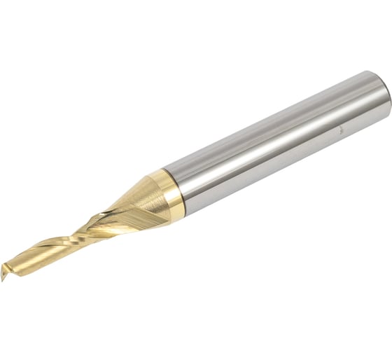 Фреза спиральная чистовая (стружка вверх) KWS 1/8х1/4х1/2х2'' Z1 RH Golden Coating RFG9Z0037