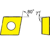 Токарная пластина ZCC-CT CCGX09T304-LH YD101(10pcs) ZCC 40905