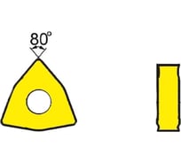 Токарная пластина ZCC-CT WNMG080408-DF YBC252 (10pcs) ZCC 40713