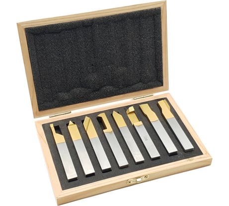 Комплект резцов HSS TiN (8 шт; 10х10 мм) ТЕХНОРЕАЛ МА400022530