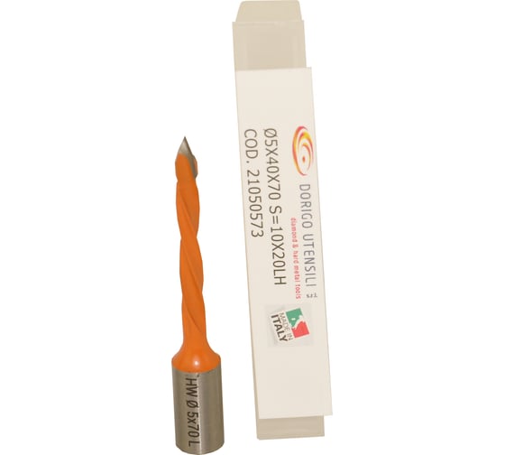 Сверло для глухих отверстий Dorigo HW Ø14x43x70 A.10x20 Z.2 LH 21041903 1