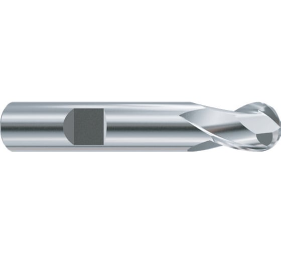 Фреза концевая из быстрорежущей стали сферическая New Century SUPER HARDENED 15х12х16х73 мм, R7.5 мм с 2-мя зубьями с углом спирали 30 ESH535150