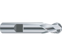Фреза концевая из быстрорежущей стали сферическая New Century SUPER HARDENED 2х6х4х48 мм, R1 мм  с 2-мя зубьями с углом спирали 30 ESH535020