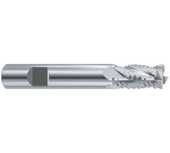 Фреза концевая из быстрорежущей стали New Century SUPER HARDENED 6х6х13х57 мм, многозубая, с углом спирали 30, черновая с крупн ESH751060 1