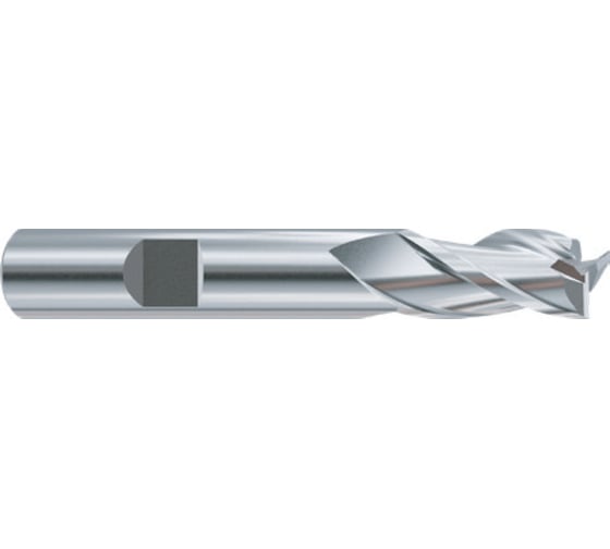 Фреза концевая из быстрорежущей стали New Century SUPER HARDENED 28х25х45х121 мм с 3-мя зубьями с углом спирали 30 укороченная ESH573280 1
