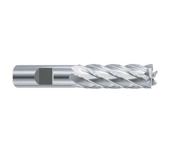 Фреза концевая из быстрорежущей стали New Century SUPER HARDENED 24х25х166х90 мм с 6-ю зубьями с углом спирали 30 удлиненная ESH598240 1
