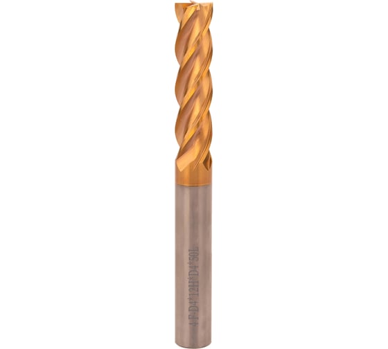 Фреза концевая твердосплавная H-Tools 4x50x12/S4мм 4z P30 TiSiCrN 60HRC 6804-040-d04 1