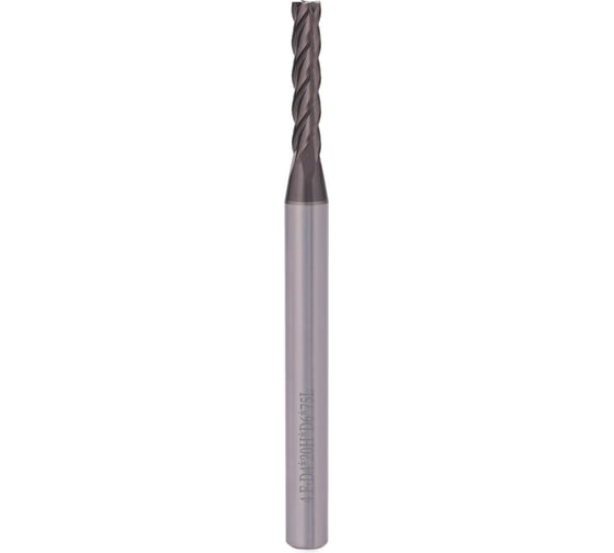 Фреза концевая твердосплавная H-Tools 4x75x20/S6мм 4z S30 AICrN 60HRC 6337-040 1