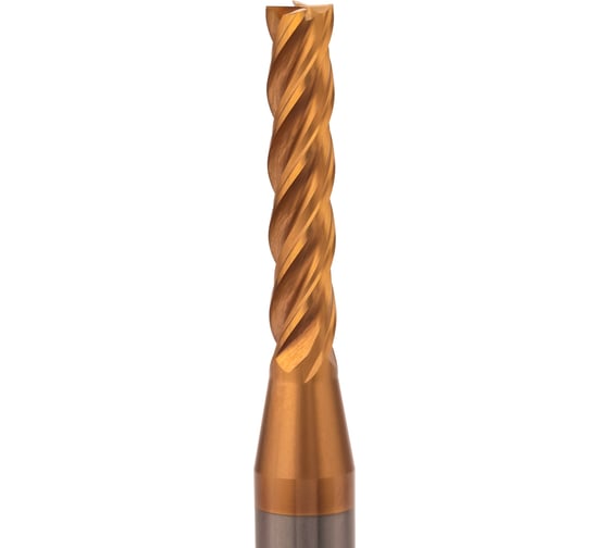 Фреза концевая твердосплавная H-Tools 2x50x6/S4мм 4z P30 TiSiCrN 60HRC 6804-020
