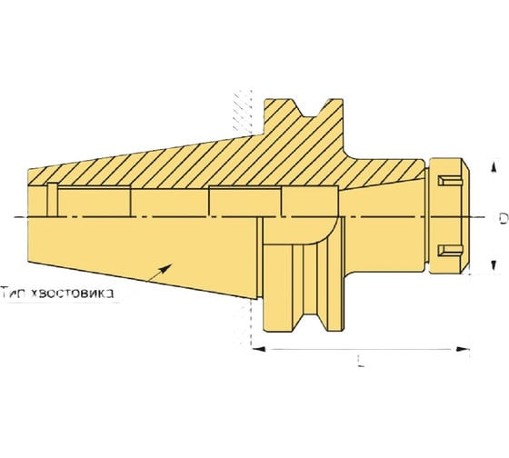 Патрон цанговый TTM BT40-ER32-150 конус MAS403 4603390586848