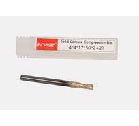 Фреза спиральная двунаправленный рез KWS 4х4х17х50 Z2+2 RH Golden Coating RFK1E0012