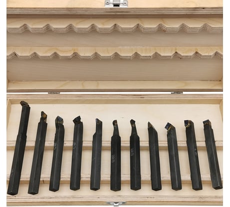 Комплект резцов (11 шт; 10х10 мм; ВК8) ТЕХНОРЕАЛ МК400002900