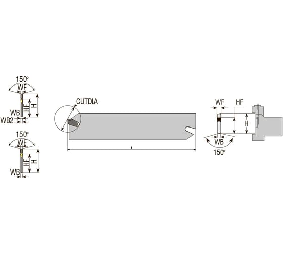 Отрезное лезвие Debever Machining Solutions Premium DB-P-BFPG262
