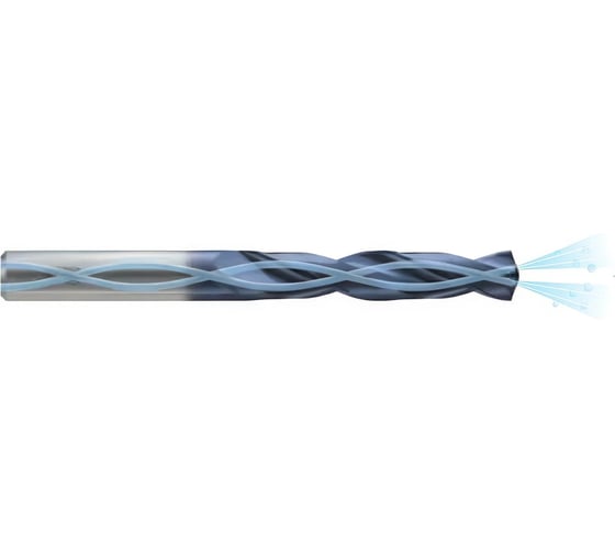 Сверло твердосплавное YG-1 Dream Drill 5XD DIN 6537 с покрытием TiAlN с отверстиями для подвода СОЖ удлиненное DH408086