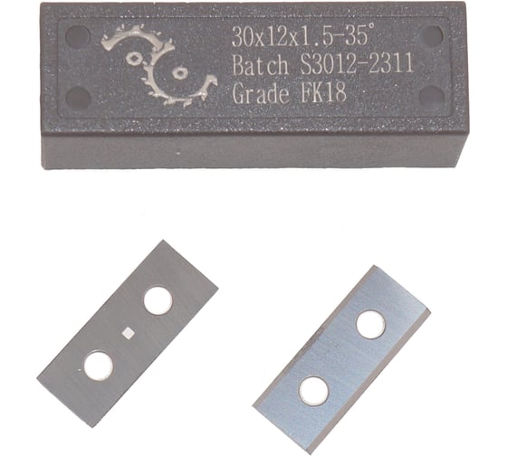 Нож сменный FHONK твердосплавный 30x12x1.5 стандарт HW 35º Z=2 NR (упаковка 10шт) 301215FK18-10 1
