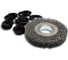 Щетка дисковая гофрированная Lessmann Д125x21-23, STA 0,30мм + адаптеры 334162 4