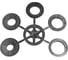 Щетка дисковая гофрированная Lessmann Д125x21-23, STA 0,30мм + адаптеры 334162 5