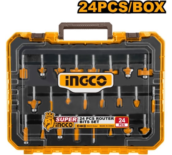 Набор фрез INGCO 12 мм 24 шт INDUSTRIAL AKRT24122
