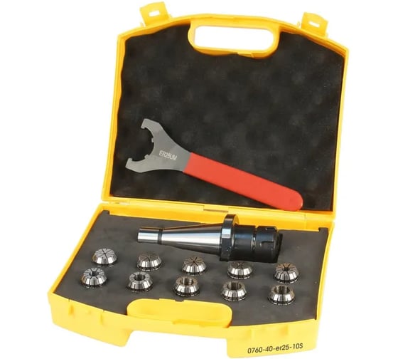 Патрон цанговый с цангами IVENT tools 0760 40-ER25 (10) 3-16 мм 4687206820623 1